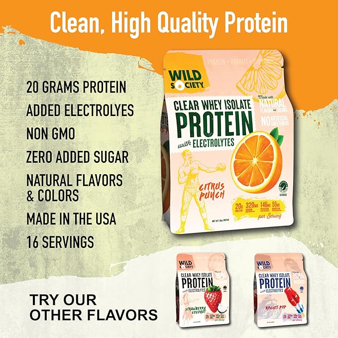 WILD SOCIETY Clear Isolate + Whey Concentrate Super Combo - Citrus Punch Clear Whey + Dutch Chocolate Whey Concentrate