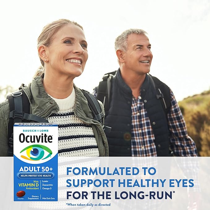 Ocuvite 50+ Eye Vitamin &amp Mineral Supplement Multivitamin for Vision &amp Ocular Health with Omega-3 Zinc Vitamins C &amp E Lutein &amp Zeaxanthin Zinc Supplements for Women and Men 90 So