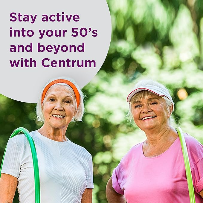 Centrum Silver Women's Multivitamin for Women 50 Plus Multivitamin/Multimineral Supplement with Vitamin D3 B Vitamins Calcium and Antioxidants Gluten Free Non-GMO Ingredients - 65 Count