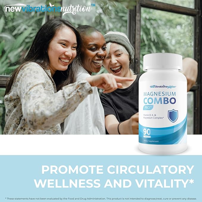 Magnesium Combo Pro - Our Best American Made Magnesium Supplement - Unbeatable Formula W/Vitamin D A E K B6 Folate B12 Biotin Iron Copper Cayenne Lions Mane Mushroom Gingko Biloba &amp Mo