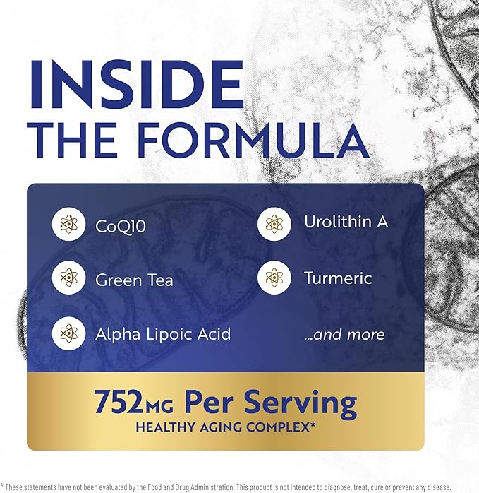 NAD+ Supplement with Resveratrol | Healthy Aging Complex | NMN Alternative with CoQ10 Urolithin A &amp More | Third-Party Tested | Energy Cellular Health &amp Longevity Support | NAD Supplement |