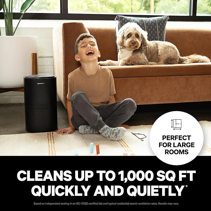PuroAir 240 HEPA Air Purifier for Home Large Rooms - Covers Up To 1000 Sq Ft - Filters Up To 99.9% of Pollutants Smoke Pollen Dust - Quiet HEPA Air Filter - Air Purifiers for Bedroom