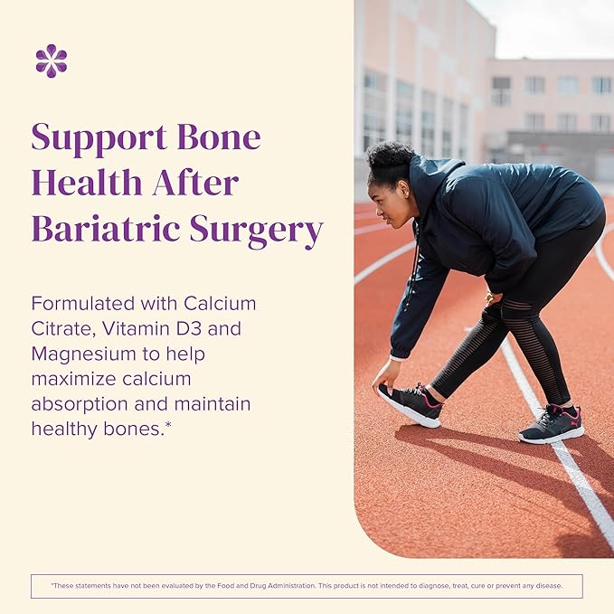 BariMelts Calcium Citrate with Vitamin D3 &amp Magnesium 120 Smooth-Dissolving Tablets (1-Month Supply) Bariatric Calcium Supplements for Women Natural Berry Flavor