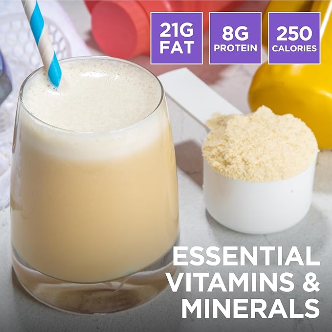 Keto Science Ketogenic Meal Shake Energy Boosting MCTs Supports Weight Loss Keto and Paleo Friendly High Fat with MCTs Vanilla Flavor 28 Servings 2 Pack