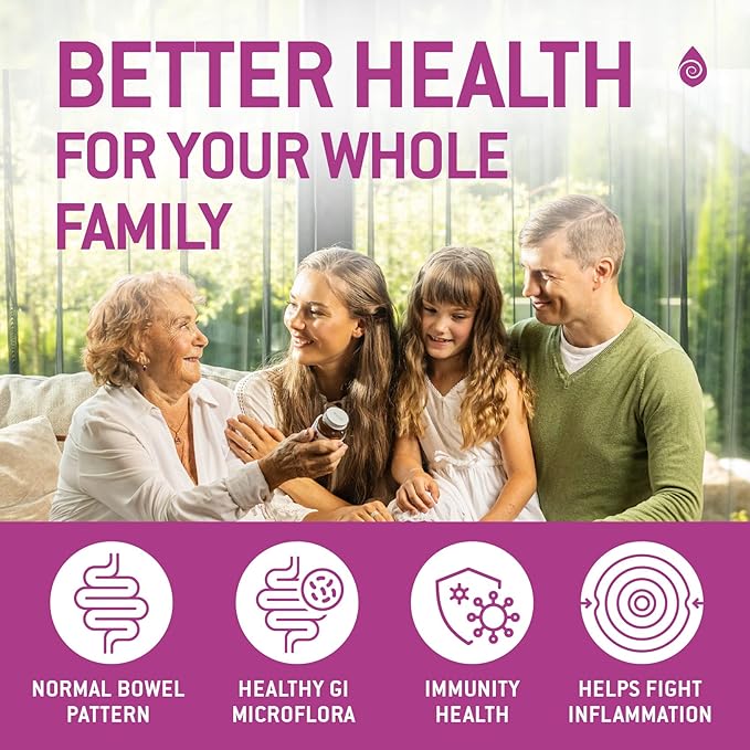 Bacillus Subtilis Spore Based Probiotic — High Potency Strain with Prebiotic for Balanced Belly | Daily Gut Health &amp Microbiome Support for Family | 6 Billion CFU Per Day | 90 Vegetarian Capsules