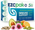 EZC Pak 5-Day Immune System Booster with Echinacea Vitamin C Zinc &amp Vitamin D - Tapered Immune Support Supplement for Adults - Supports Immunity Easy Travel-Size Supplement Pack