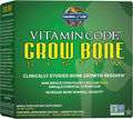 Garden of Life Calcium Supplement - Vitamin Code Grow Bone Made with Whole Foods Strontium Magnesium K2 MK7 Vitamin D3 &amp C Plus Probiotics for Gut Health 30 Day Supply