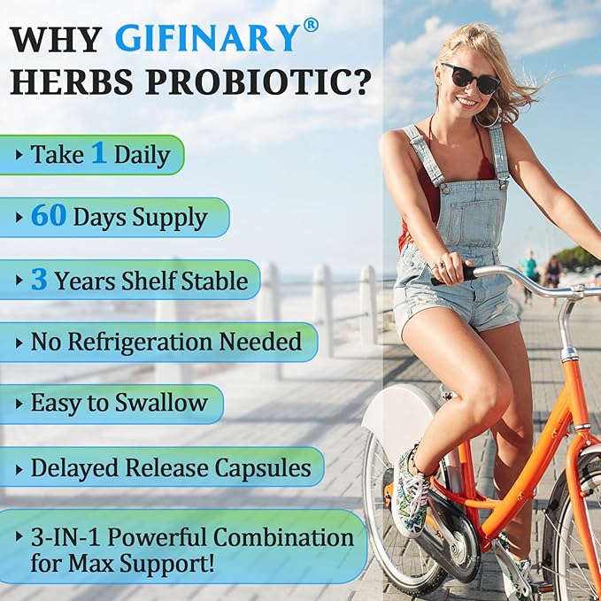 Probiotics for Women and Men 300 Billion CFU 24 Strains Probiotics with 15 Organic Herbs probiotics Blend Probiotic Supplement for Digestive Gut Immune &amp Whole-Body Health -6 Month Supply