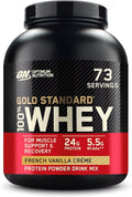 Optimum Nutrition Gold Standard 100% Whey Protein Powder French Vanilla Crème 5 Pound (Packaging May Vary)