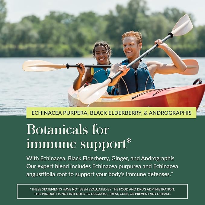 Gaia Herbs Quick Defense - Fast-Acting Immune Support Supplement* - Echinacea Black Elderberry Ginger &amp Andrographis - 20 Vegan Liquid Phyto-Caps (10 Servings)