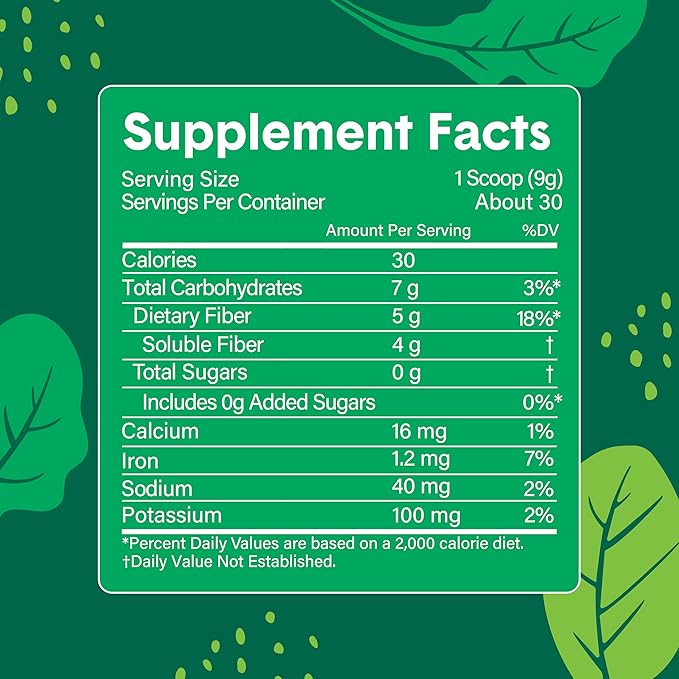 Bellway Super Fiber Powder + Fruit Pineapple Passion Fruit Super Fiber + Greens