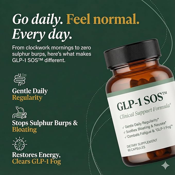 Support Capsules Clinical Formula for Constipation Relief Sulphur Burps Control Energy Restoration with Magnesium Probiotics Vitamins