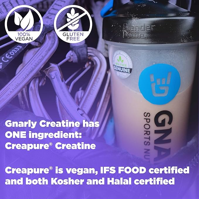 Gnarly Nutrition Creatine Powder Unflavored (16.05oz) and Gnarly Vegan Plant Protein Meal Replacement - Vanilla (28.2oz)