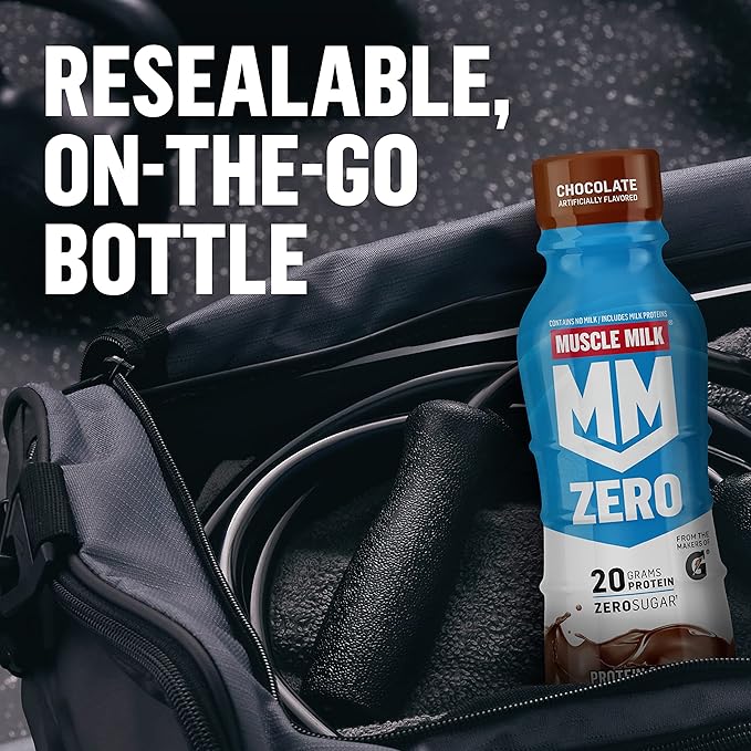 Muscle Milk Zero Protein ShakeVanilla Crème20g ProteinZero Sugar100 CaloriesCalciumVitamins AC &amp D4g FiberEnergizing SnackWorkout RecoveryPackaging May Vary 11.16 Fl Oz(Pack of 24)