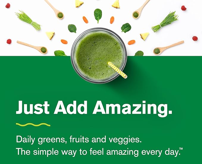 Amazing Grass Greens Blend Superfood: Super Greens Powder Smoothie Mix with SpirulinaChlorellaBeet Root PowderDigestive Enzymes &amp ProbioticsBerry60 Servings (Packaging May Vary)(Pack of 2)