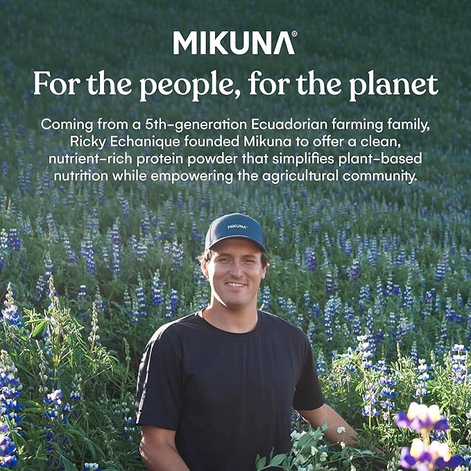 Mikuna Vegan Protein Powder (Vanilla 15 Servings) - Plant Based Chocho Superfood Protein - Dairy Free Protein Powder Packed with Vitamins Minerals &amp Fiber - Gluten Keto &amp Lectin-Free