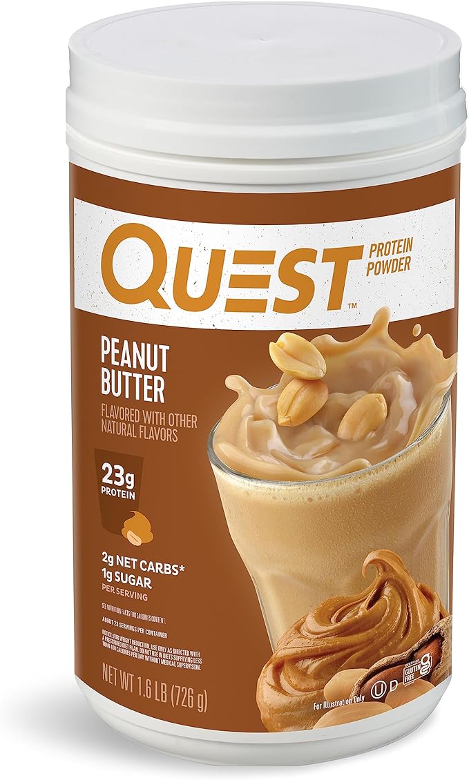 Quest Peanut Butter 23g &amp Cookies Cream 20g Protein Powders 1.6lb Each