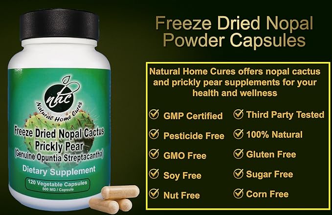 Prickly Pear Nopal Cactus Supplement Combo Pack - Freeze Dried Cactus Fruit Extract - 120 Vegetable Capsules &amp 2oz Liquid Drops - Vegan Rich in Betalains &amp Bioavailable