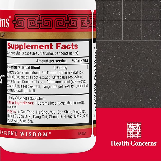 Health Concerns Marrow Plus – Bone Marrow &amp Blood Generation Herbal Supplement – Chinese Herbal Formula for Anemia &amp Circulation Support – Astragus Salvia &amp Tangerine Extracts – 270 Cap