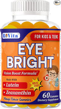 Eye Bright Lutein Gummies for Kids &amp Teens– Eye Vitamins with Lutein &amp Zeaxanthin – Eye Health Supplements for Vision Support – Vitamins for Eye Health &amp Macular Support – 60 Gummies