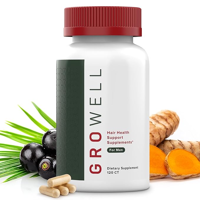 Hair Growth Supplements for Men – Clinically tested for visibly thicker hair and scalp coverage – All natural ingredients saw palmetto to block DHT – Drug-free Safe – Doctor recommended