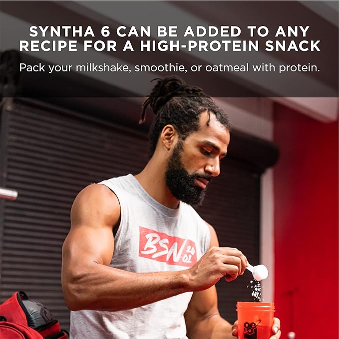 BSN SYNTHA-6 Whey Protein Powder with Micellar Casein Milk Isolate Strawberry Milkshake 48 Servings (Packaging May Vary)