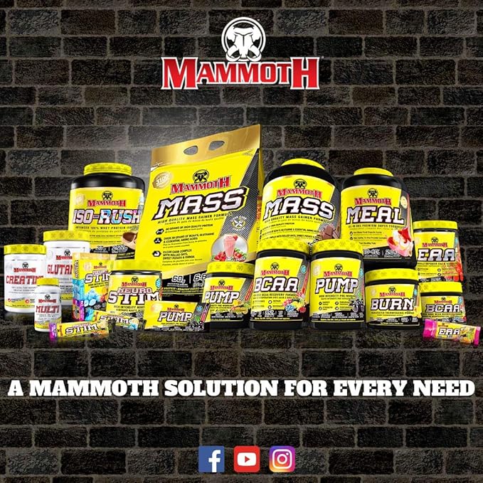 Mammoth Iso-Rush Premium Whey Protein Isolate Fast-Digesting Hormone Free Cross Flow Micro-Filtered (CFM) Sugar Free Bioactive Lactose Free Gluten Free 5 LB (Vanilla Ice Cream)