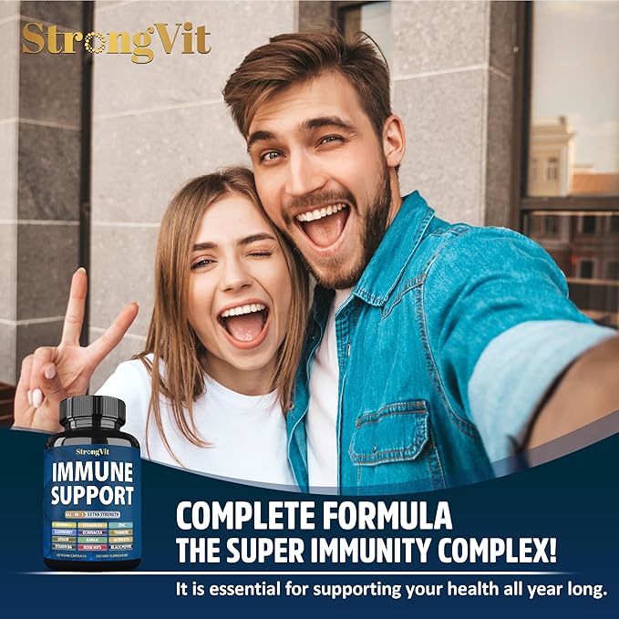 Biotin Supplements &amp Immune Support Complex Bundle (120 Capsules)