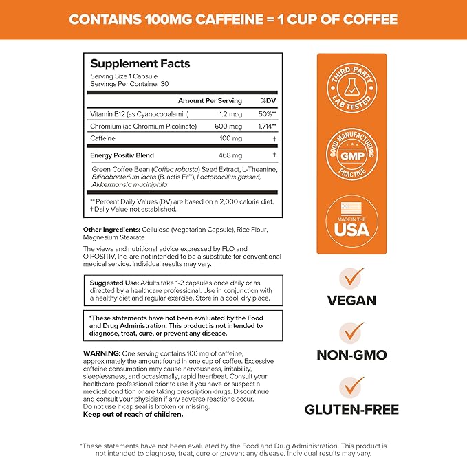 URO Metabolism + Probiotic Support Capsules – Metabolism Gut Health &amp Sustained Energy – with Chromium Picolinate Green Coffee Bean Extract &amp Targeted Probiotics – 1 Month Supply – 30 Servin