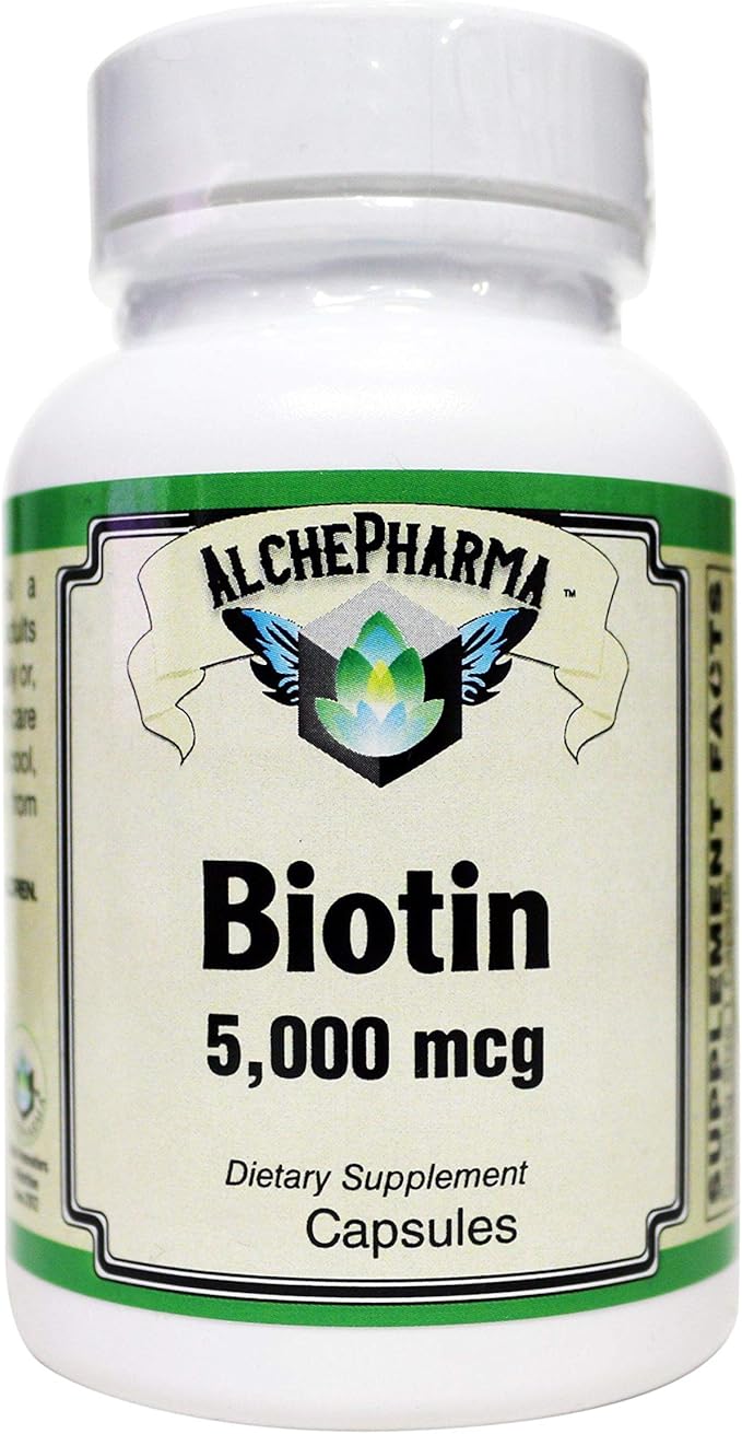 Biotin 5000 mcg (5 mg) per Easy to Swallow Capsule *Free of Yeast Wheat Gluten and preservatives