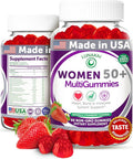 Lunakai USA Made 50 Plus Women's Multivitamin Gummies - Delicious Formula Enhanced with Essential Vitamins &amp Minerals for Health &amp Vitality - 60ct