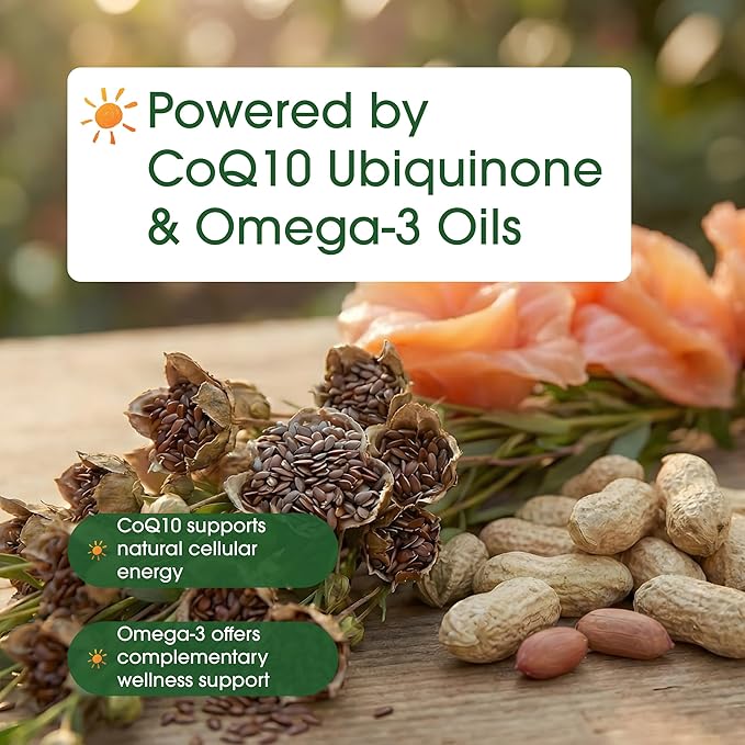 NatureBell CoQ10 400mg with Omega-3-240 Capsules - Antioxidant Supplement for Heart &amp Energy Health Support - Supports Cellular Energy* - Extra Strength Coenzyme Q10
