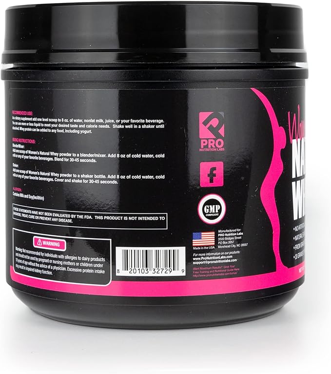 Whey Protein Powder for Women Vanilla Powder - Low Carb Gluten-Free Grass-Fed rBGH-Free - Supports Weight Loss - Natural Stevia Sweetened Protein Shake 20g (Creamy Vanilla 1lb)