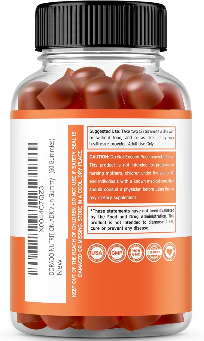 ADK Gummies Vitamin D3 K2 (60 Gummies) Sugar Free Vitamin D3 K2 - Supplement with D &amp K - 10 Vegan Supplement - Berberine Gummies with Ceylon Cinnamon for Adult - Non GMO &amp Made in USA