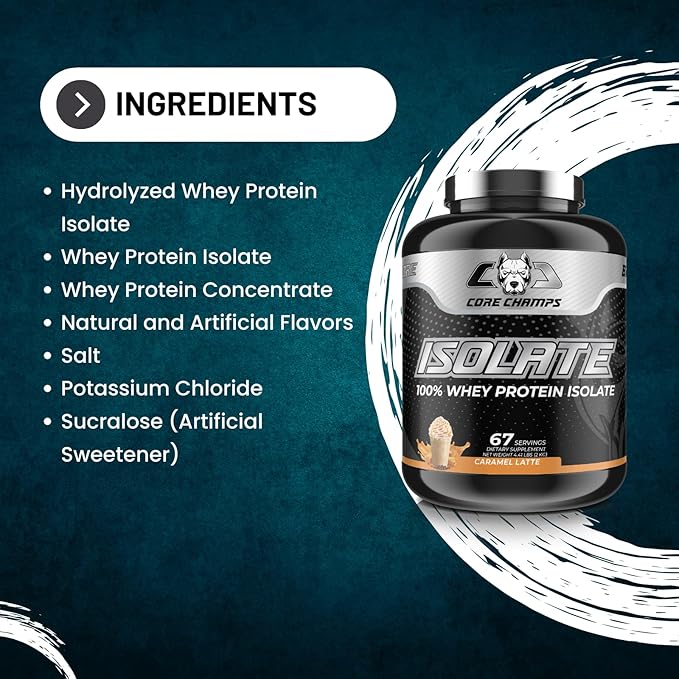 Isolate Protein Powder | 100% Whey Isolate | 25g Protein + All Essential Amino Acids | for Strength &amp Lean Muscle | 4.4 Pounds (Caramel Latte)
