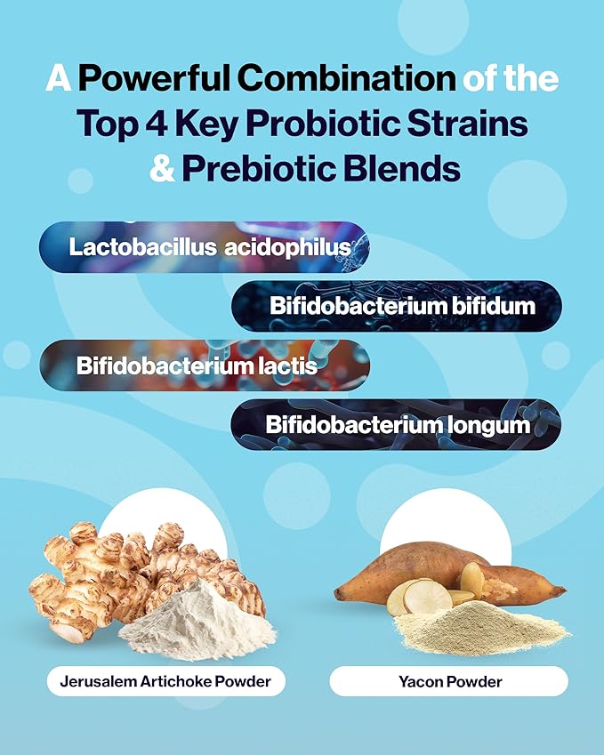 SUNBIOTICS Friendlier Flora - Prebiotic &amp Probiotic Powder for Women &amp Men with 20 Billion CFUs of 4 Probiotic Strains for Good Gut Flora Immune System &amp Balanced Microbiome - Vanilla 2