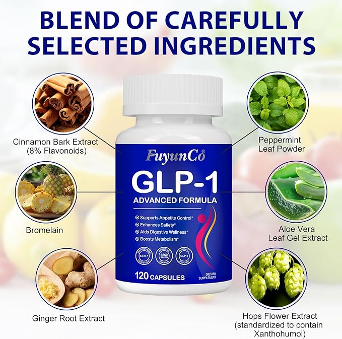 GLP 1 Supplement GLP-1 Probiotic for Appetite Regulate &amp Gut Health Reduce Hunger &amp Cravings for Digestive Promote GLP-1 Production &amp Support Weight Management Vegan for Women &amp Me