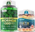 1Pack Liposomal Fisetin 200mg Liquid Gummies + 2Pack Moringa Gummies 1000mg Sugar Free
