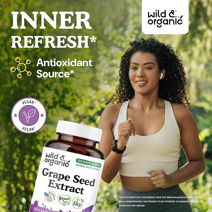 Wild &amp Organic Grape Seed Extract 120 Capsules &amp Beet Root 120 Capsules