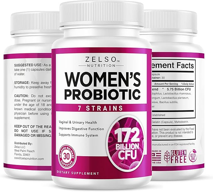 ZELSO (2 Pack) Women's Probiotic 175 Billion CFU Probiotic Supplement Designed for Ultimate Women's Health 2 Month Supply