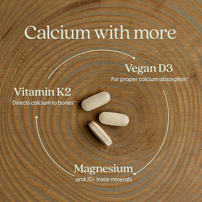 New Chapter Calcium Supplement - Bone Strength Plant-Based USDA Organic Calcium with Magnesium Vitamin D3+K2 for Bone Health &amp Joint Mobility Heart Support 905 mg dose - 120 Slim Tablets