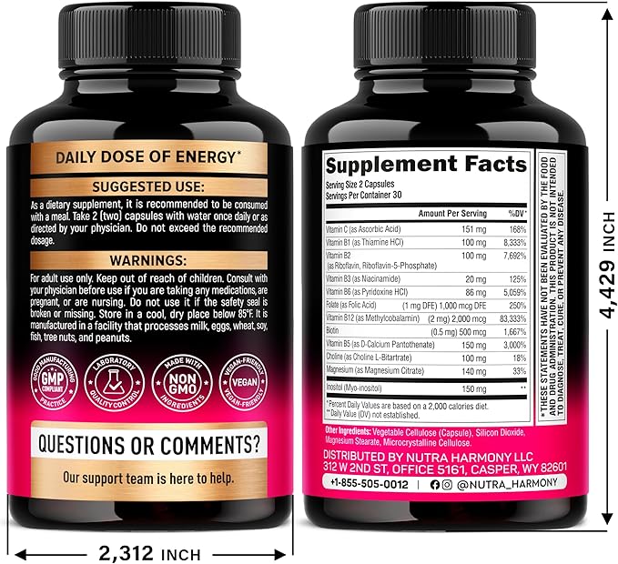 NUTRAHARMONY Vitamin B Complex &amp D3 K2 Capsules