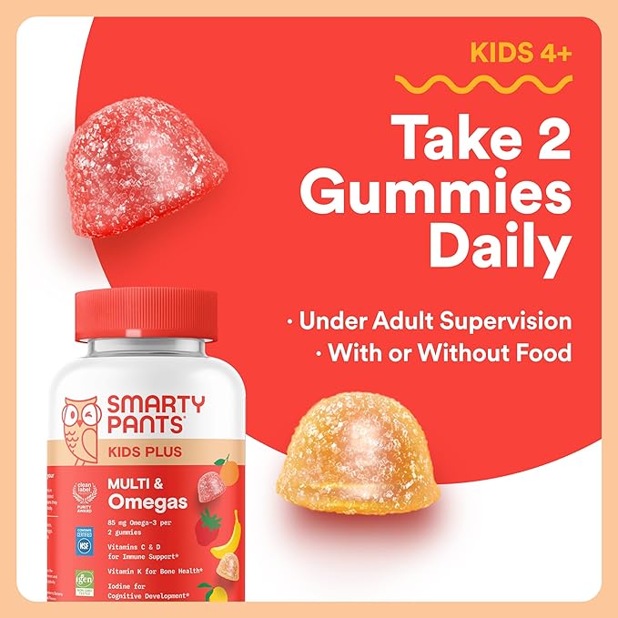 SmartyPants Family Daily Nutrition Bundle: Kids + Women’s Multivitamin Gummies with Omega-3 Vitamins D3 B12 A &amp Zinc – Gluten Free Non-GMO Clean Label Certified 60 &amp 90 Count (Pack of 2)