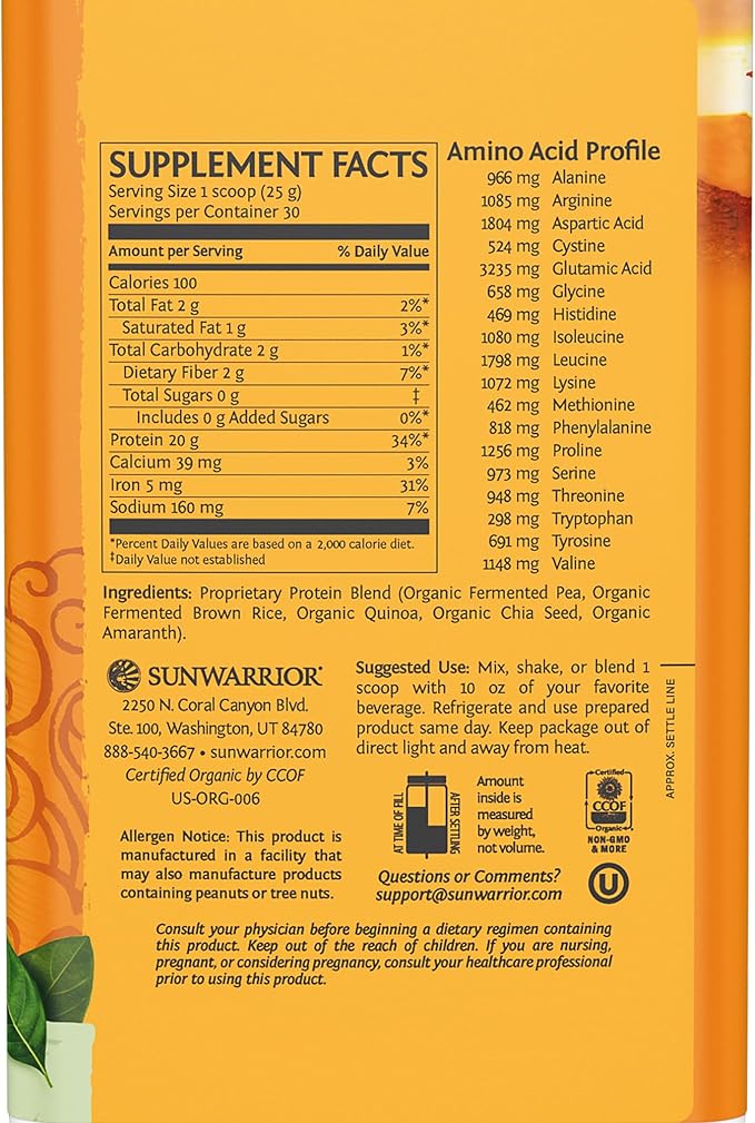 Sunwarrior Vegan Protein Powder | Unflavored 30 Servings &amp Creatine Monohydrate Powder | Unflavored 60 Servings