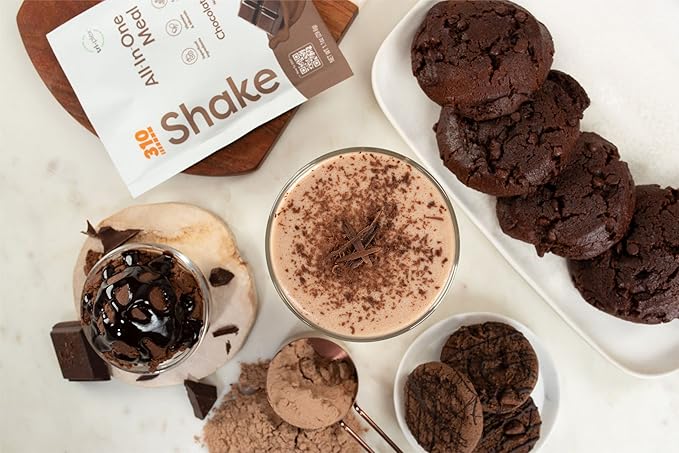 310 Nutrition Meal Replacement Shake Powder Starter Kit with Shaker Cup – Vegan Protein Fiber &amp Superfood Blend – Sugar-Free Low Carb Keto &amp Paleo Friendly – Chocolate Bliss - 14 Servings