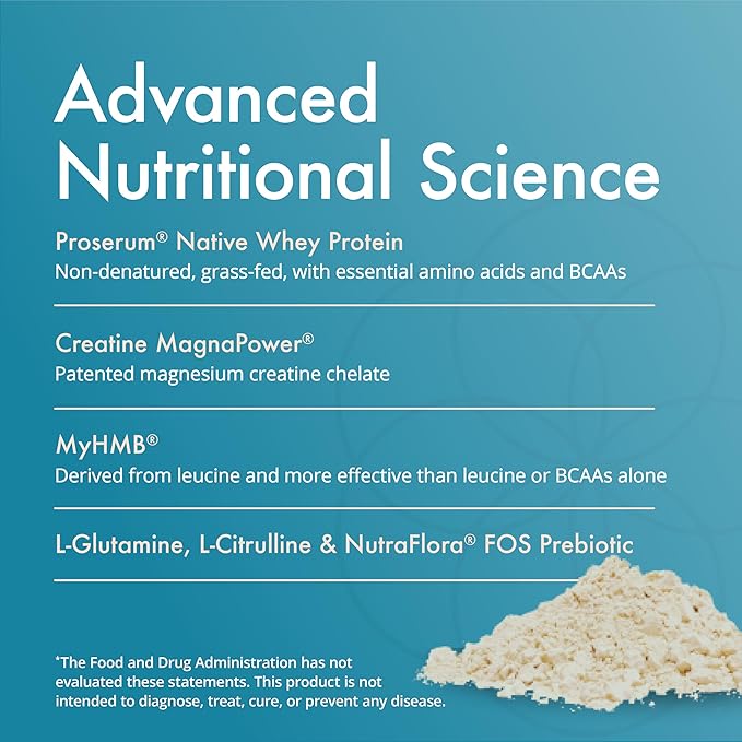 Natura Health Products Amino Whey Pro Advantage™ - Grass-Fed Whey Protein with HMB Creatine L-Glutamine. Clean Ingredients for Muscle Growth Recovery (8 Grams of Protein per Scoop - 30 Servings)