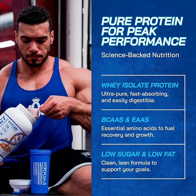 Evogen Isoject - Whey Protein Isolate | Ultra-Pure Whey Protein Powder with Ignitor Enzymes BCAAs and EAAs | Enhanced Absorption &amp Recovery | Mini Crisp Cookies | 25 Servings