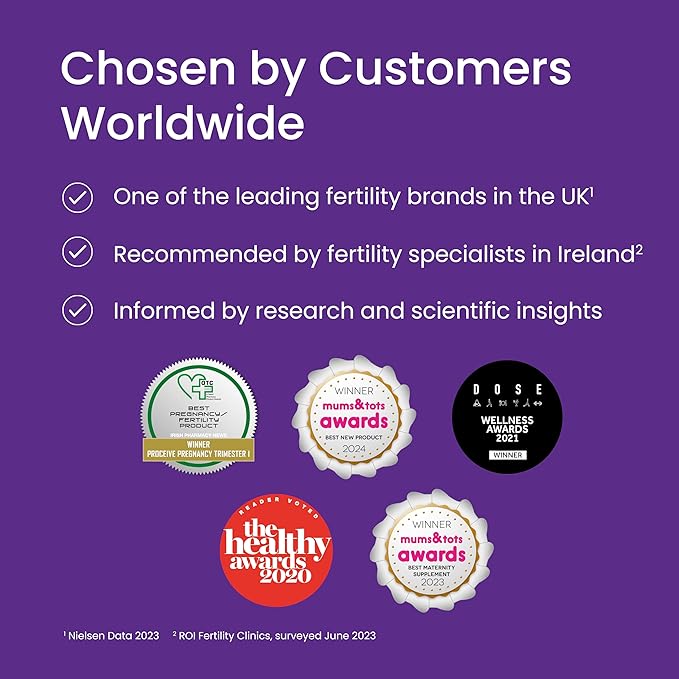 Proceive Tailored Fertility Supplements for Women Bundle - Womens Pre-Conception Vitamins &amp Minerals for Pre Pregnancy Support and Prenatal Omega 3 Fish Oil Supplement
