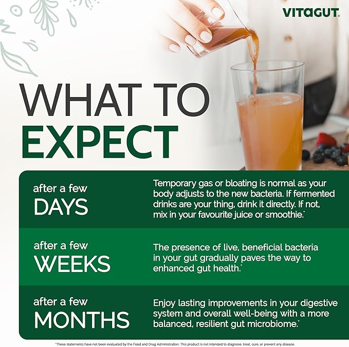 VITAGUT Liquid Probiotic Prebiotics &amp Postbiotics 3-in-1 Organic Live Probiotics for Women &amp Men - Probiotics for Digestive Health 50 Billion CFU 19 Fermented Herbs Vegan Probiotic for Gu
