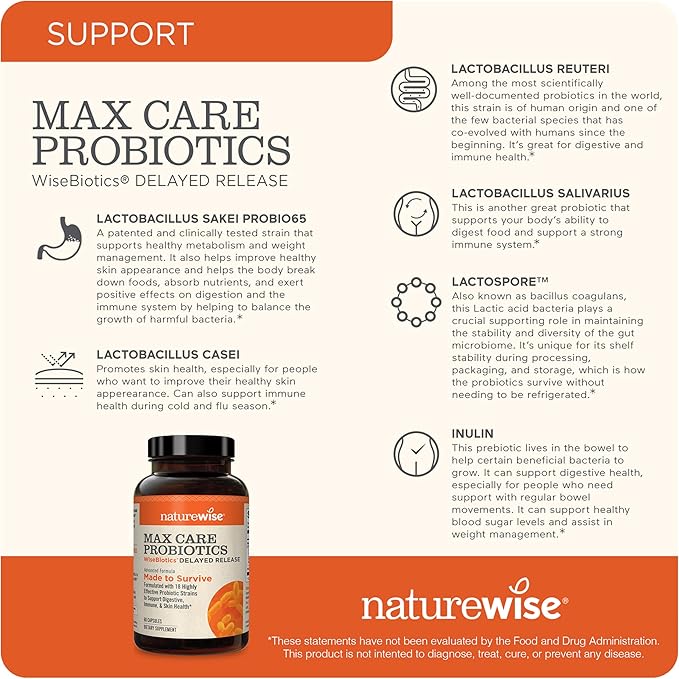NatureWise [1] Max Probiotics 30 Billion CFU + Organic Prebiotic - 60 Capsules[2-Month Supply] + (Pack of 2) Liver Balance - Milk Thistle Dandelion Turmeric - 60 Capsules[30-Day Supply]